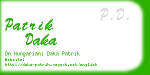 patrik daka business card